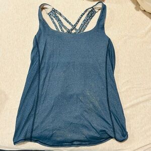 Lululemon Athletica Blue Strappy Athletic Tank Top
